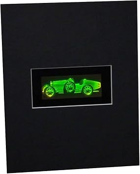 HoloBrands 3D Bugatti Car 2 Channel Hologram Picture MATTED, Collectible Photopolymer Type Film