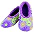Snoozies Womens Sequin Daisy Ballerina Cozy Sherpa Non Skid Slipper Socks - Purple, Medium