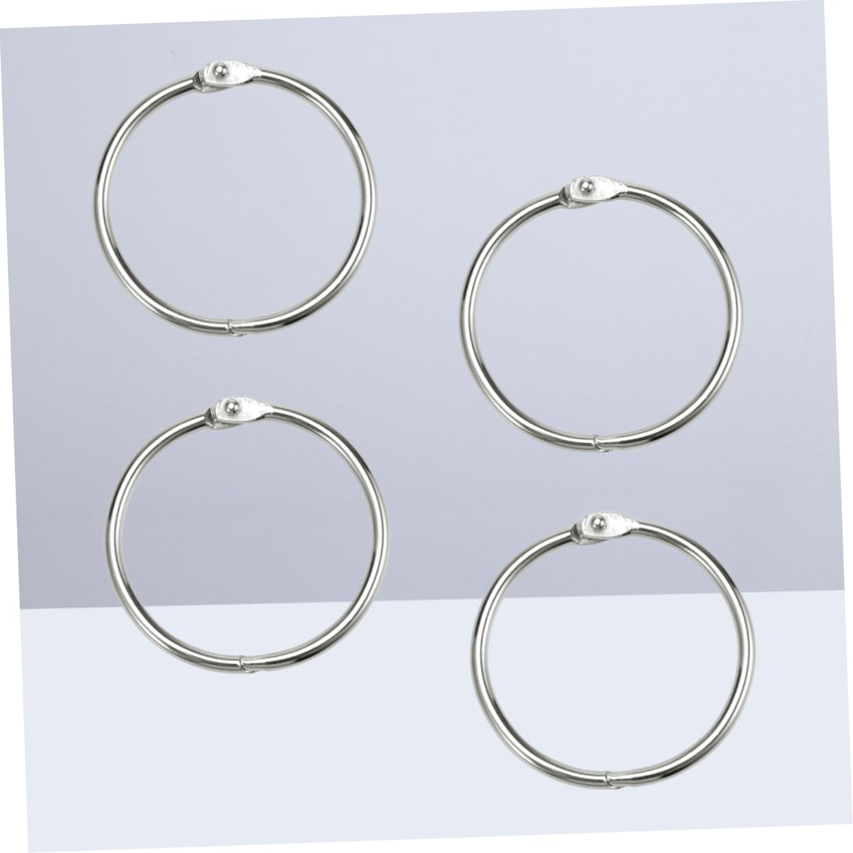 Anelli a Molla in Metallo per Raccoglitore, 100 Pezzi, 38 Mm | Argento, per Memo e Campioni, Uso Office e Scrapbooking, Chiusura ad Anello per Fogli e Schede