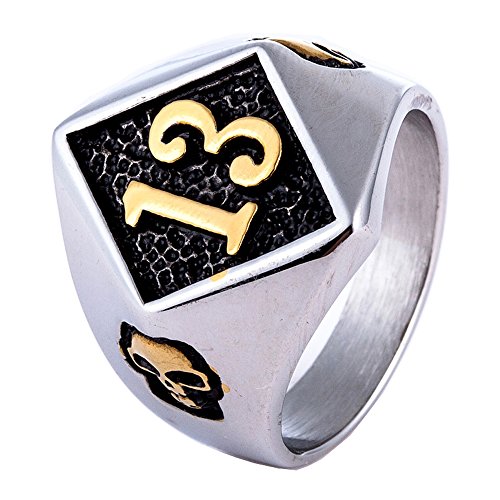 Image of Genuine Stainless Steel Ring Jewelry for Men Fashion Punk Biker Skull Rings