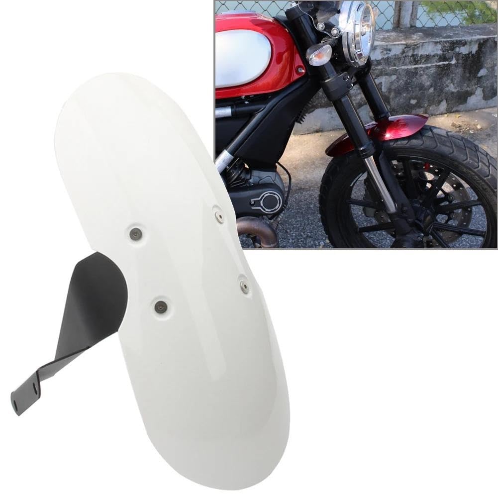 MYVPRO Schutzblech Zubehör Für Ducati Für Scrambler 800 Für Motorrad Kotflügel Vorne Kotflügel Schutz Mud Splash Abdeckung Schutzfolie Motorrad Fender (Farbe : Weiss) Auto & Motorrad