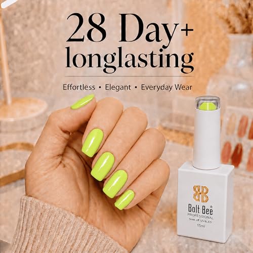 Image of Bolt Bee Lime Punch Color Gel Nail Polish Soak Off UV Gel 15ML DIY at Home Manicure Salon Nail Art