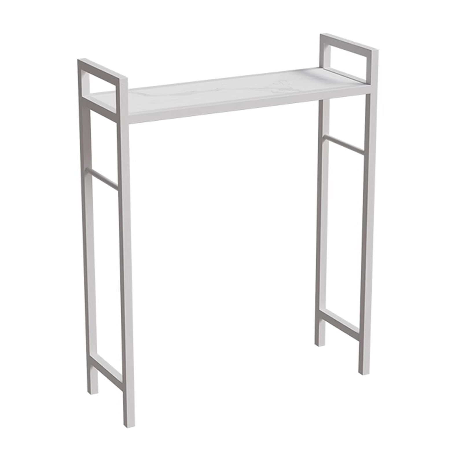 Scaffale impermeabile sopra il WC, salvaspazio, minimalista, facile da pulire, design con lastre di roccia, soluzione di archiviazione tutto in uno (bianco, 80 x 25 x 105 cm)