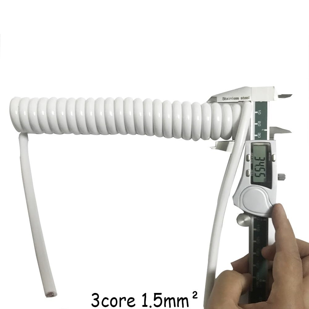 cable apantallado, Electrostatic Twisted Bare Copper Wire(White,Strech 2.5 meters)