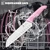 imarku Knife Set with Block, Sharp Knife Set with Built-in Sharpener, Japanese Stainless Steel Kitchen Knife Set with Non-Slip Ergonomic Handle, Dishwasher Safe, Valentine's Day Gifts, 14 PCS, Pink