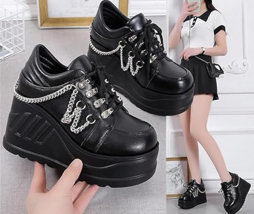 Image of Ulalaza Women Mary Jane Dress Pumps Lolita Shoes Cute Platform Gothic Double Ankle Strap Round Toe Chunky Heel Uniform Pumps Shoes Perfect for School Party Business Work Dance Date Night Club