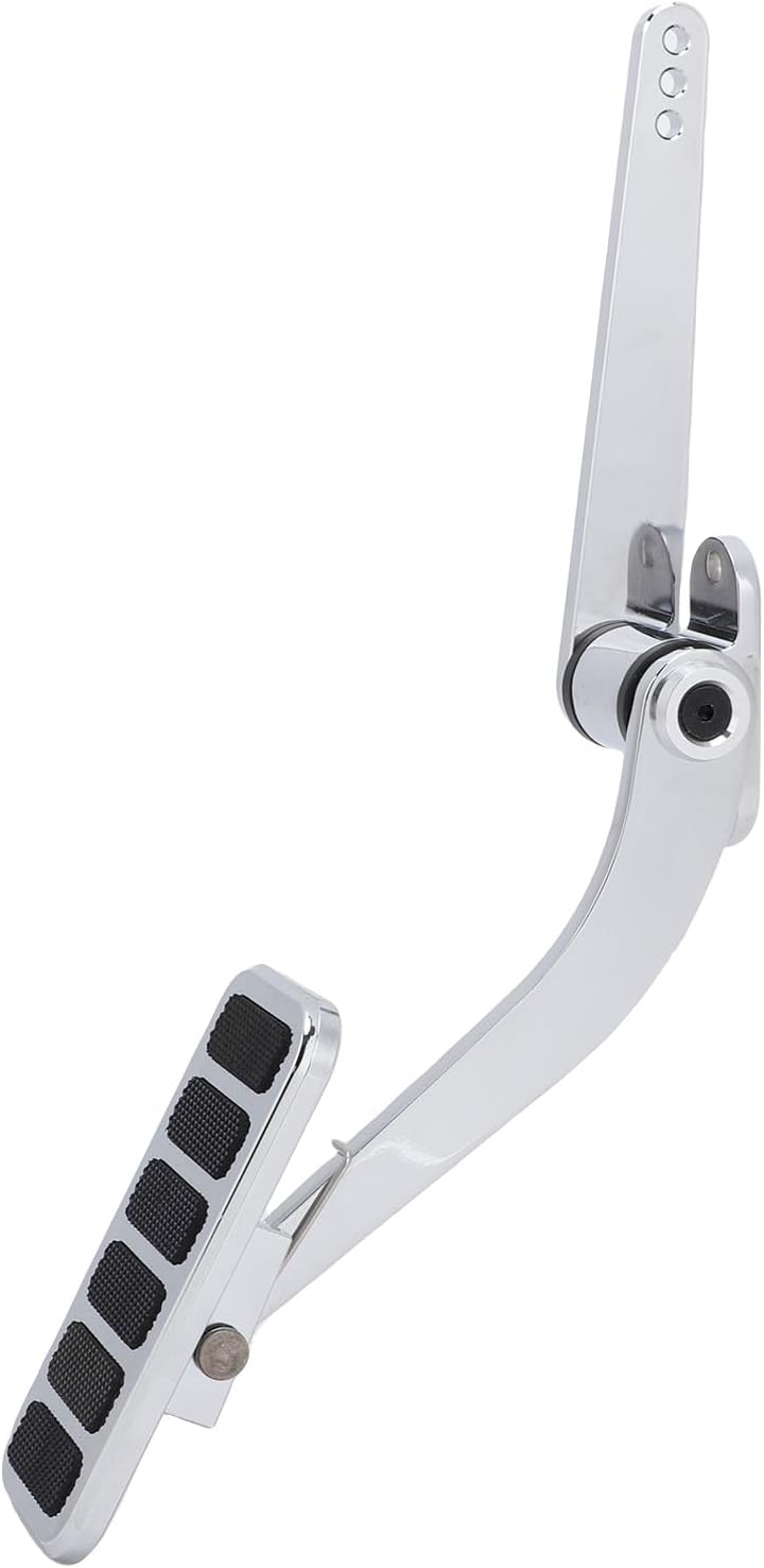 Yosoo Health Gear Universal Polished Aluminum Gas Pedal Silver Anodized Throttle Pedal 2x4.5 Inch Adjustable Angle with Non Slip Rubber Pads for Classic Cars Hot Rods Custom Vehicles