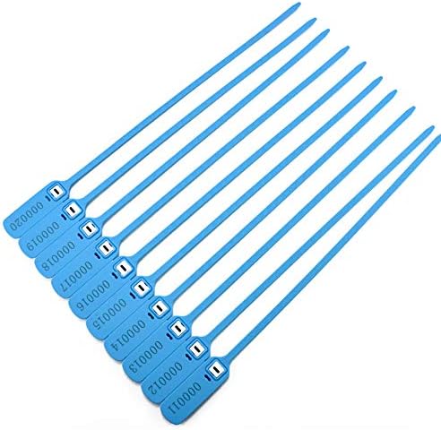 Vista 9 de Sellos de plástico resistente para camiones y remolques, etiquetas de seguridad numeradas, lazos de seguridad, cerraduras de almohadilla apretadas