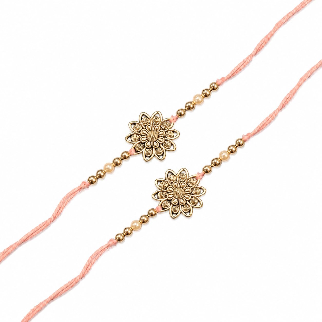 Floral Oxidised Rakhi with Roli Chawal and Greeting Card for Brother, Bhaiya, Bhai & Sisters Pack of 2-image-39