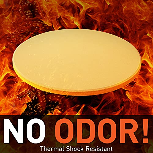 Arcedo Pizza Stone For Oven And Grill, 12 Inch Round Baking Stone For Bread, Heavy Duty Ceramic Grill Pizza Stone, Durable Stone Pizza Pan, Perfect For Making Pizza, Bread, Pies, Calzone And More #TOP2
