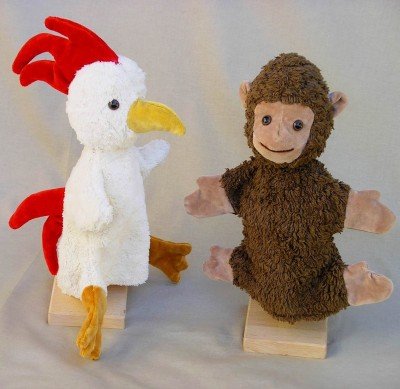 Kallisto Handpuppe Affe dunkelbraun, Organic Cotton, Füllung Schafwolle, ca. 30 cm