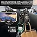 Blusabaca 2PCS Car Seat Back Storage Headrest Hooks, Sun and Moon Purse Holder Bags Hanger, PU Leather Double Metal Hook for Backseat Organizer, Women Car Accessories Organization