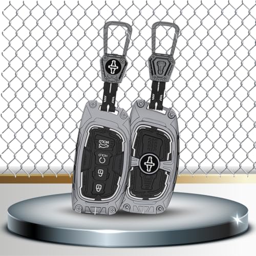 Image of KEYCEPT Metal Armor Key Cover Compatible for Hyundai Creta, Venue, Alcazar, Elantra, i20, Tucson, N Line, EV and Facelift Models for 4 Button smart Key | Stylish & Durable | Scratch Resistant