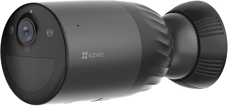 Cameră de supraveghere EZVIZ BC1c 4K pentru exterior, WiFi, cu baterie și panou solar, 10400mAh, vedere pe timp de noapte color, detecție persoane și vehicule, audio bidirecțional, IP65