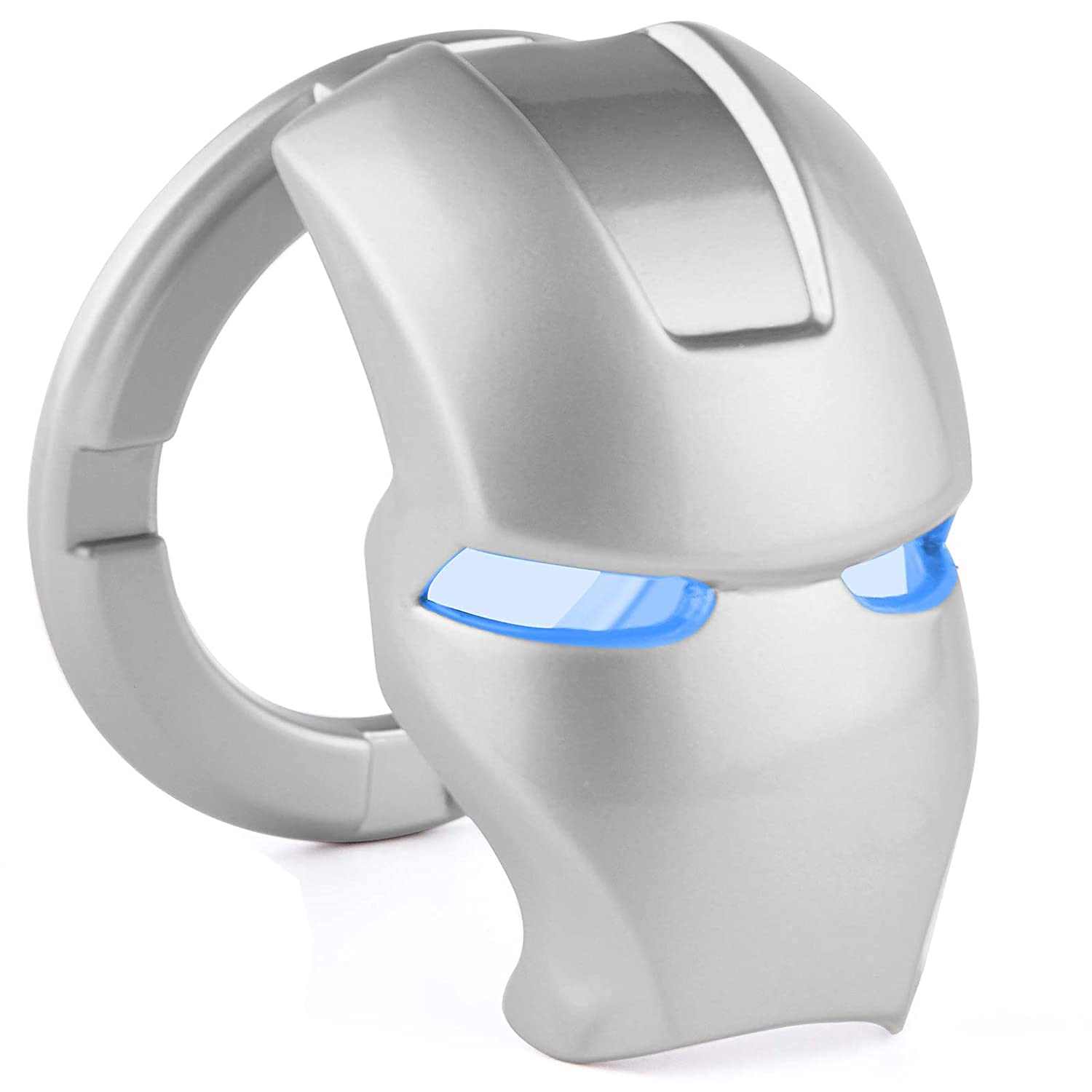 EPOCHHIKE Iron Man Push to Start Button Cover，Car Ignition Button Cover，Car Start and Stop Button Decoration Ring，Anti Scratch Car Button Decoration Ring（Silver）