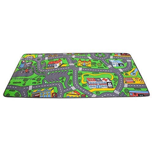 Children's Factory Learning Carpets City Life Play Carpet, 79"x36" Rect. Kids Playroom Road Rug, Classroom Furniture, Toddler Playmat Rug for Daycare or Homeschool, Multi Color (LC206)