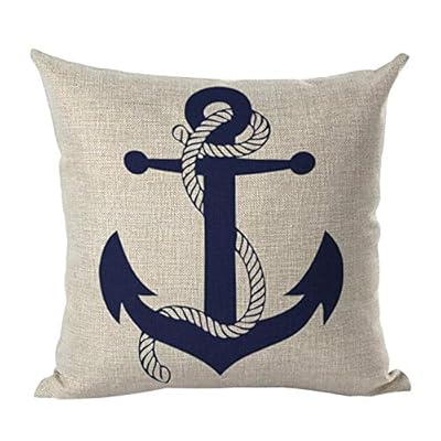 NAVIBULE Navy Anchor Throw Pillow Covers Nautical Beach Outdoor Throw Pillows Decorative Cushion Covers for Couch Bed… 51igZoLIUXL. SS400