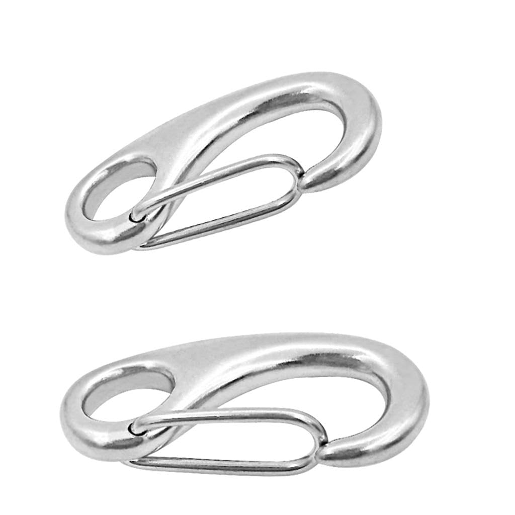 The Style Sutra 2 Pieces Heavy Duty 2" 50mm Spring Gate Snap Hook for Carabiner Swing Silver|Motors | Parts & Accessories | Boat Parts |2 Pieces Hook-image-15