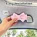 Nisolxxofa 2 Pcs Pink Cute Bow Car Inside Handle Cover – Non-Scratch Inner Roof/Door Pull Protector, Universal for SUV RV Truck, Ideal for Auto Interior Decoration & Daily Use