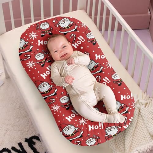 Image of ZOUTAIRONG Funny Santa Claus Bassinet Sheetsack Bassinet Sheets for Christmas Unisex Fitted Baby Bassinet Sheets Set for Standard Bassinets for Baby Boys or Girls