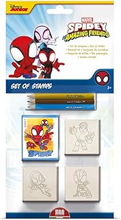 مجموعة أدوات مكتبية للأطفال بتصميم سبايدي اند فريندز بليستر 3 من مالتي برينت