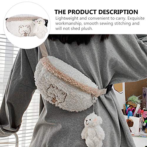 Pochete para meninas SOIMISS com pingente de urso para adultos e crianças, bolsa de pelúcia fofa par