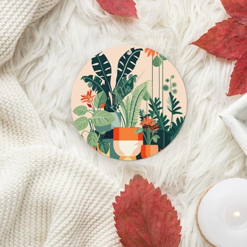 Hojas aromáticas pequeñas para auto en forma de planta verde miniatura 6