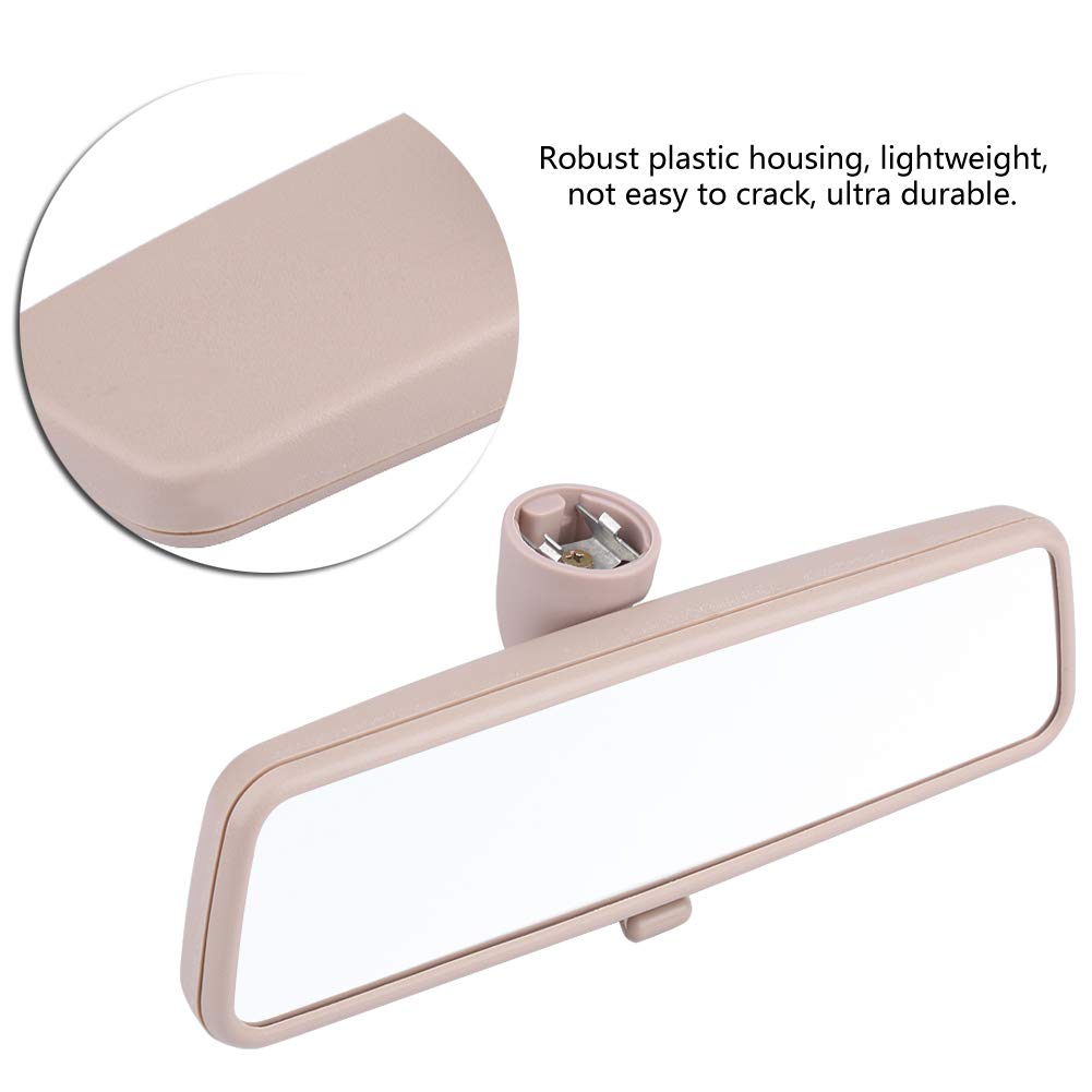 Specchietto retrovisore per auto, Akozon grande schermo HD Specchietto retrovisore interno interno 3B0857511G Riduce efficacemente il punto cieco per MK4 99-05 (Beige)