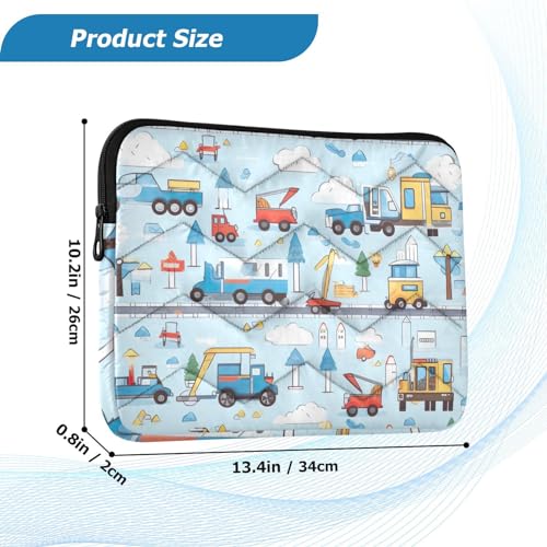 Funda para laptop 13-14 pulgadas con diseño Cartoon Truck miniatura 3