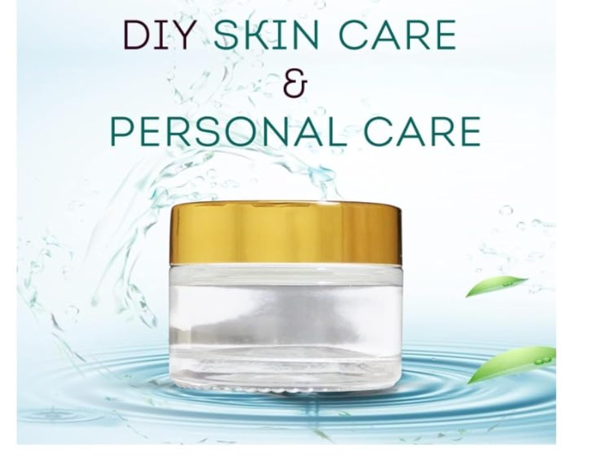 15ml Frosted Glass Cosmetic Cream Container with Golden Cap