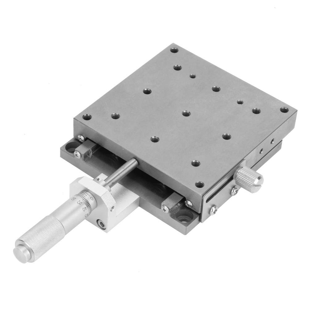 Manuelle lineare Plattform aus Edelstahl, X-Tisch, 80 x 80 mm, für Labor-Präzisionsprüfgeräte