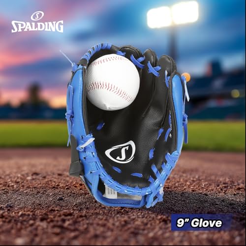 Spalding - Junior Baseball Set, Includes Bat, Ball & Glove, Complete Starter Kit for Kids, Youth Baseball Practice & Outdoor Play - Thumbnail 4
