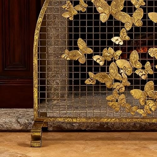 Portail debout pour cheminée d'artisanat d'art avec papillon 3D