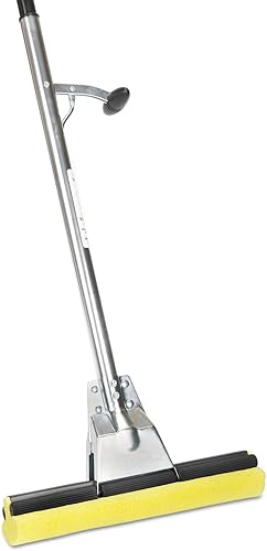 SKILCRAFT - 7920-01-383-7799 - MOP de rodillo de acero industrial con cabezal de fregona de celulosa de 12"