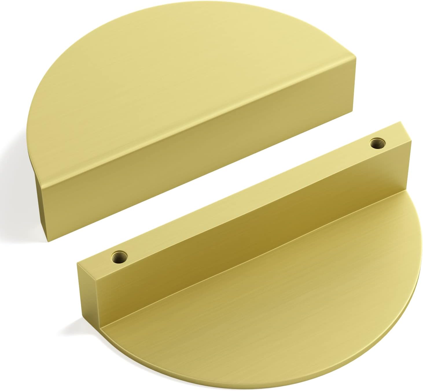 goldenwarm 10 pack Half Moon Gold Pulls Finger Pulls Brass