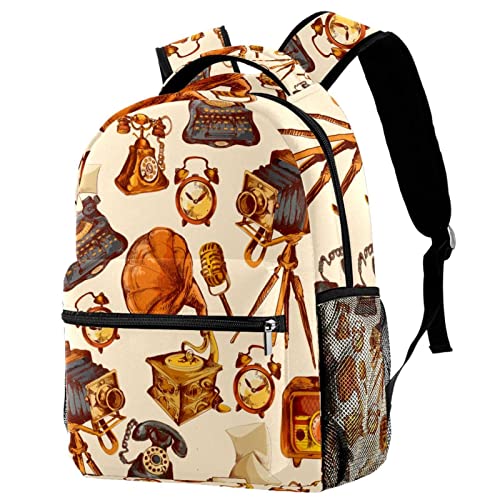 Sac à dos de voyage rétro pour téléphone et appareil photo grand format