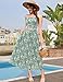 DRESSTELLS Women's 2 Piece Skirt Set, Summer Maxi Floral Crop Top Spring Flowy A Line Boho Dress Beach Long Split Outfits Set Green S