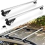 RoofPax 52' Roof Rack Cross Bars 2–Set Locking Cross Rails Adjustable Aluminum Anti-Rust up to 190lb Luggage Rooftop Carrier Rack Kayak/Surfboard/Paddle Board. Universal Fit for Cars with Side Rails