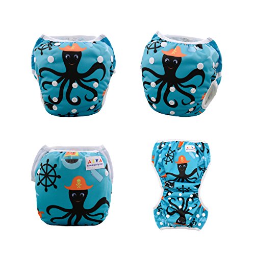 Alvababy Swim Diapers 2Pcs Reusable Adjustable & Washalbe For Boys & Girls 0-2 Years Baby Boy Dyk13-14 #TOP1