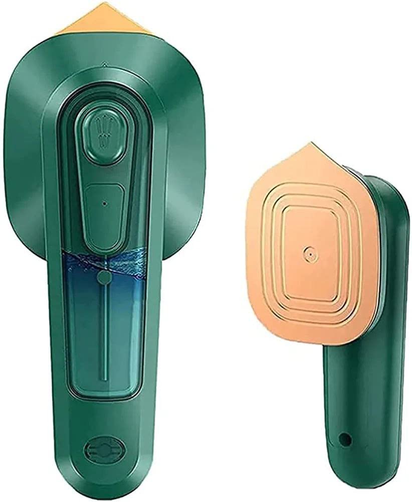 Radhe Shyam Gadgets Professional Micro Travel Steam Iron, Mini Ironing Press Machine Portable Handheld Garment Steamer, Lightweight Steamer for Clothes, Suitable for Home and Travel (Green)