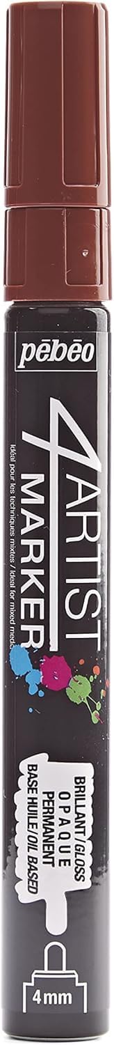 Pebeo 4Artist Brown Marker - 4mm, Round