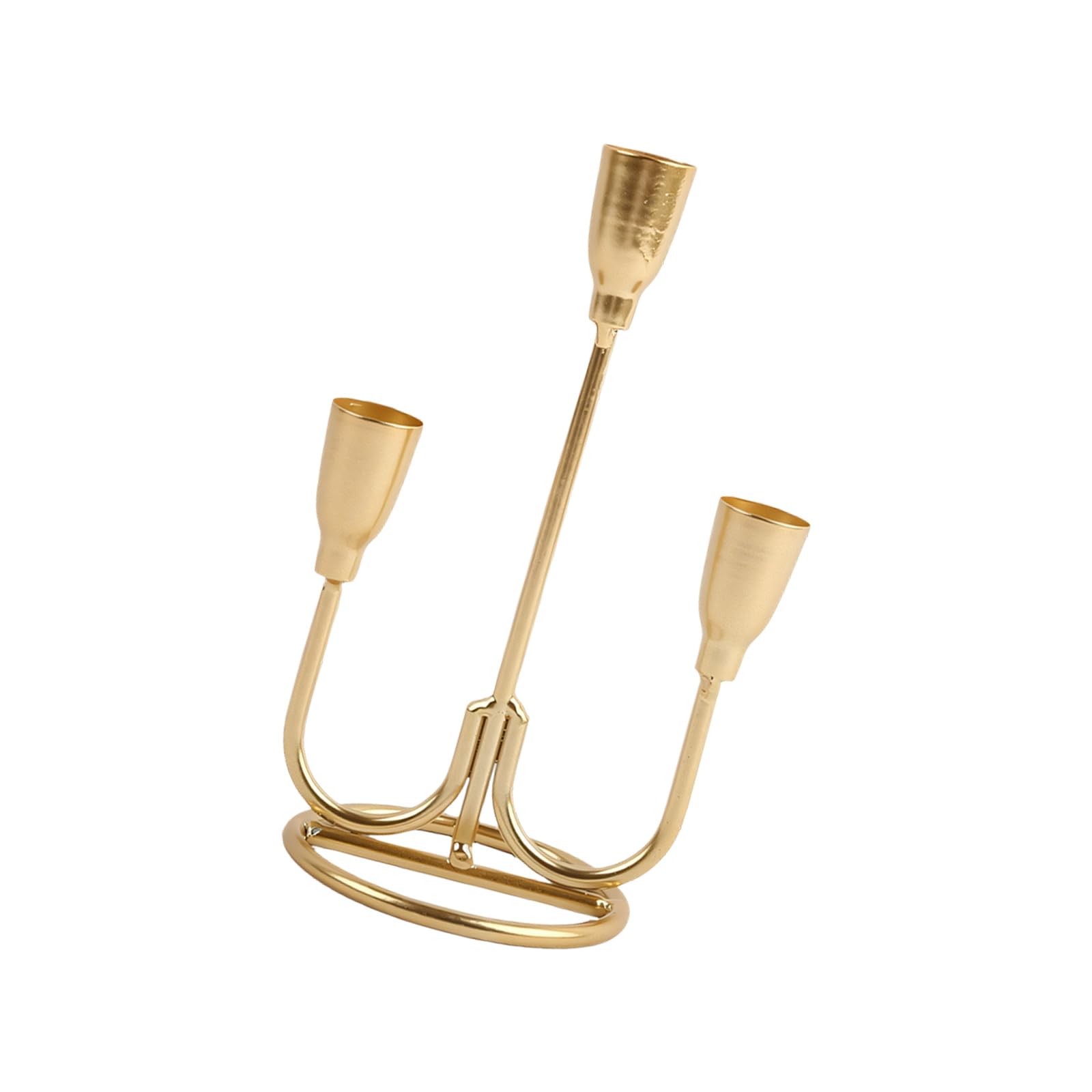 LUCKGONI Elegant 3 Arm Iron Taper Candle Holders Farmhouse Taper Candlestick Candelabra For Romantics Dinner And Home Decors