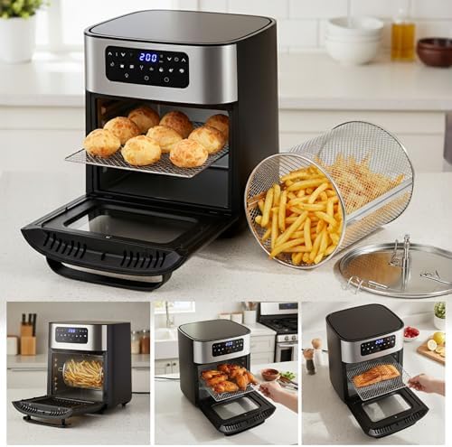 Fritadeira Elétrica AirFryer Oven Forno 2000W 12 Litros Sem Óleo ...