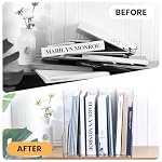 Vertical Magazine File Holder, Clear File Organizer Desk Organizer and Storage Bins Holding for Magazines, Binders, Notebooks, Envelopes, Plastic Office Organization and Storage for Desk, 4 pack - Image 3