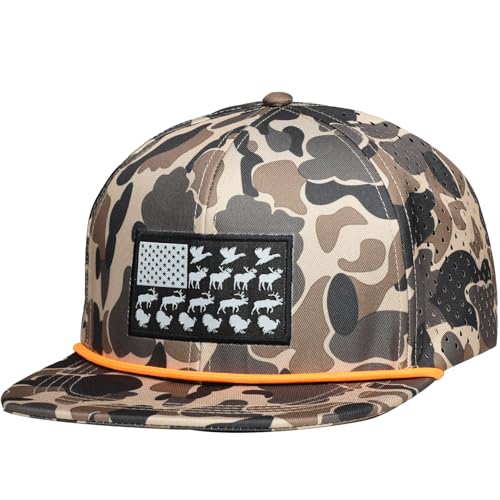 Image of EDTREK Outdoorsman Pro Trucker Breathable Mesh Performance Cap - Flat Brim Snapback Hat