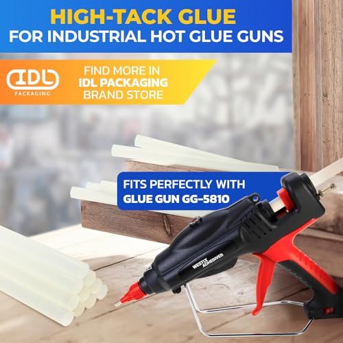 IDL Packaging 5/8" x 10" All-Surfaces Full-Size Hot Glue Sticks for Glue Guns, Clear (Pack of 10) - Superior Bonding Strength for Wood, Metal, Plastic, Glass, Tile, Cardboard, Masonry 4 51igcotf4yL
