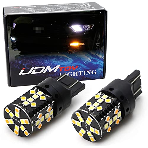 iJDMTOY CANbus No Resistor Required 44-SMD Switchback Dual Color LED Turn Signal Light Bulbs Compatible With 2015-2020 Ford F150 or Mustang, 2017-2020 F250 F350, etc (No Hyper Flash)