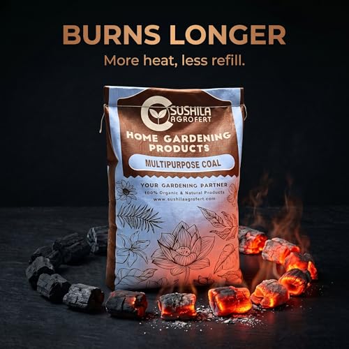 Image of Eco-Friendly Natural Wood Charcoal 5 KG | Long Burning Coal & Air Purifier Koyla for BBQ, Grilling, Cooking, Pooja, Dhoop, Havan & Gardening | Activated Charcoal for Indoor Plants