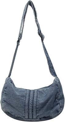 Denim Messenger Bag Shoulder Bag Canvas for Women Tote Bag Casual Hobo Bag Purses Retro Aesthetic Crossbody Bag Handbag