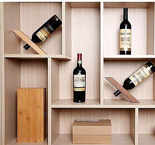 Zesus Solid Wood Japanese Balanced Wine Rack Black Walnut Wine Cabinet Living Room Decoration Wine Household Beech Wine Bottle Bracket Storage #TOP4